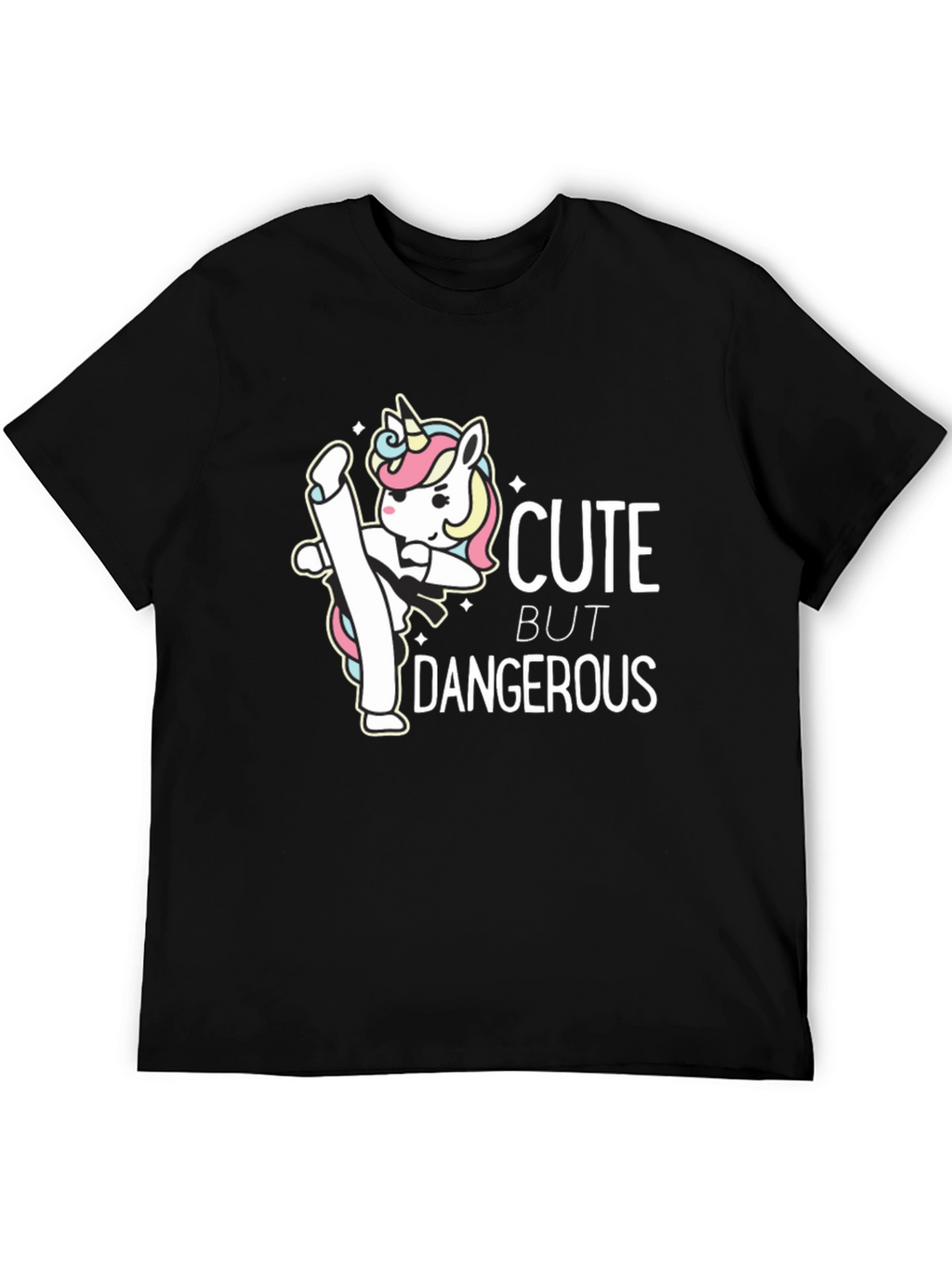 Cute But Dangerous Unicorn Graphic T-Shirt