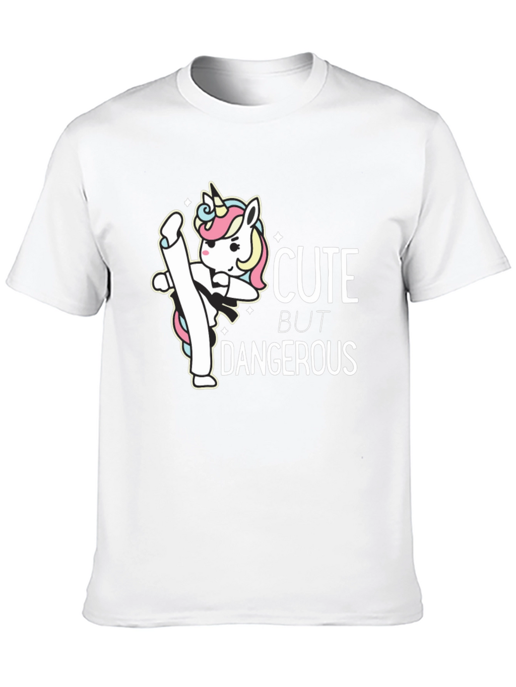 Cute But Dangerous Unicorn Graphic T-Shirt