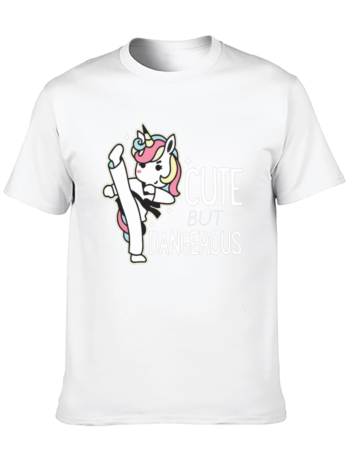 Cute But Dangerous Unicorn Graphic T-Shirt