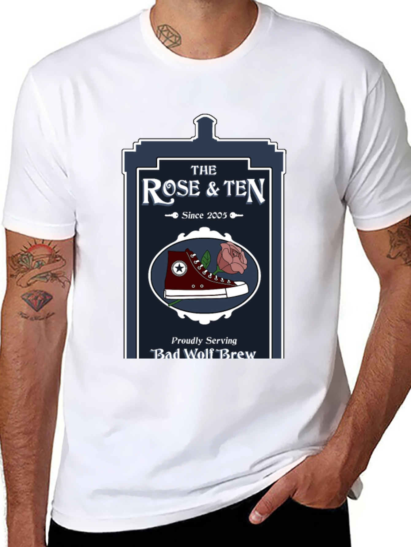 The Rose & Ten T-Shirt - Bad Wolf Brew