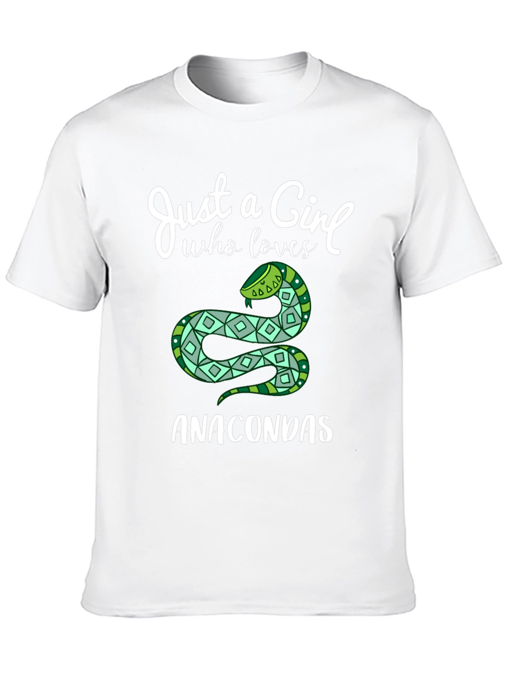 Just a Girl Who Loves Anacondas Black T-Shirt