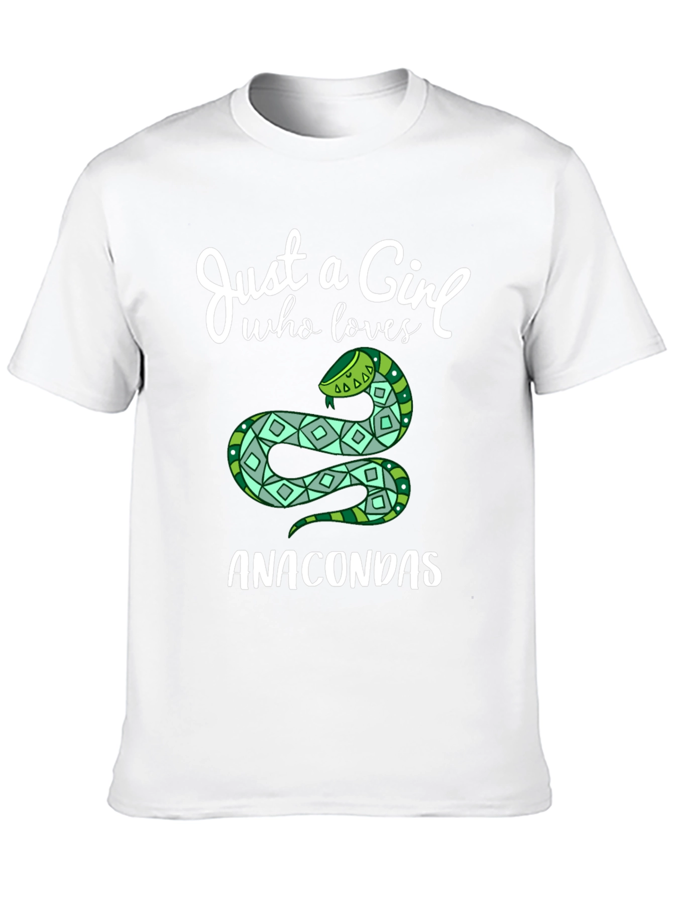 Just a Girl Who Loves Anacondas Black T-Shirt