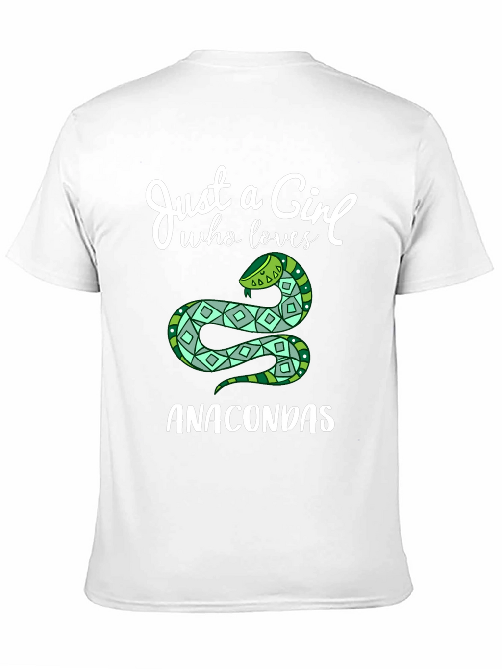 Just a Girl Who Loves Anacondas Black T-Shirt