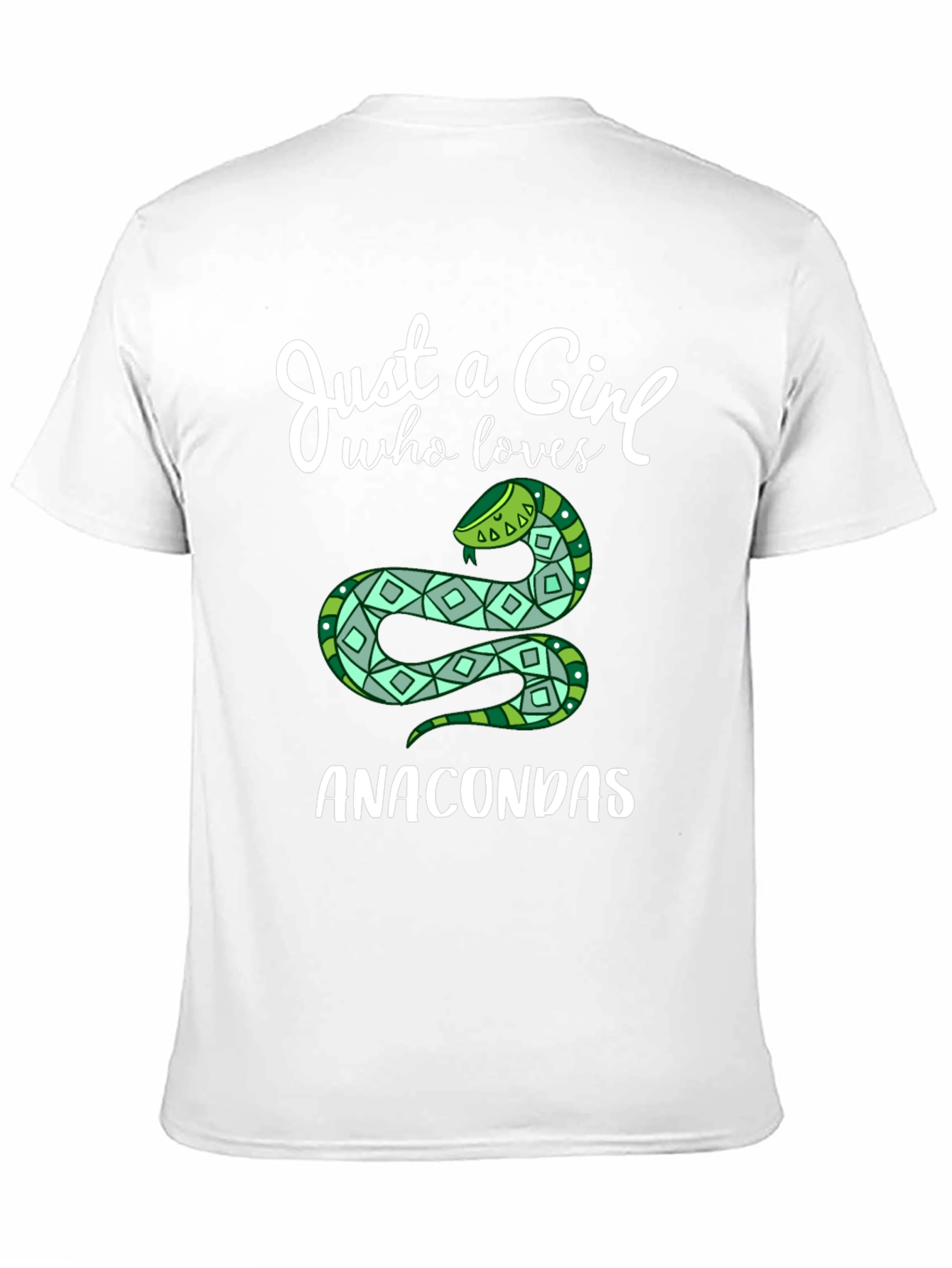 Just a Girl Who Loves Anacondas Black T-Shirt