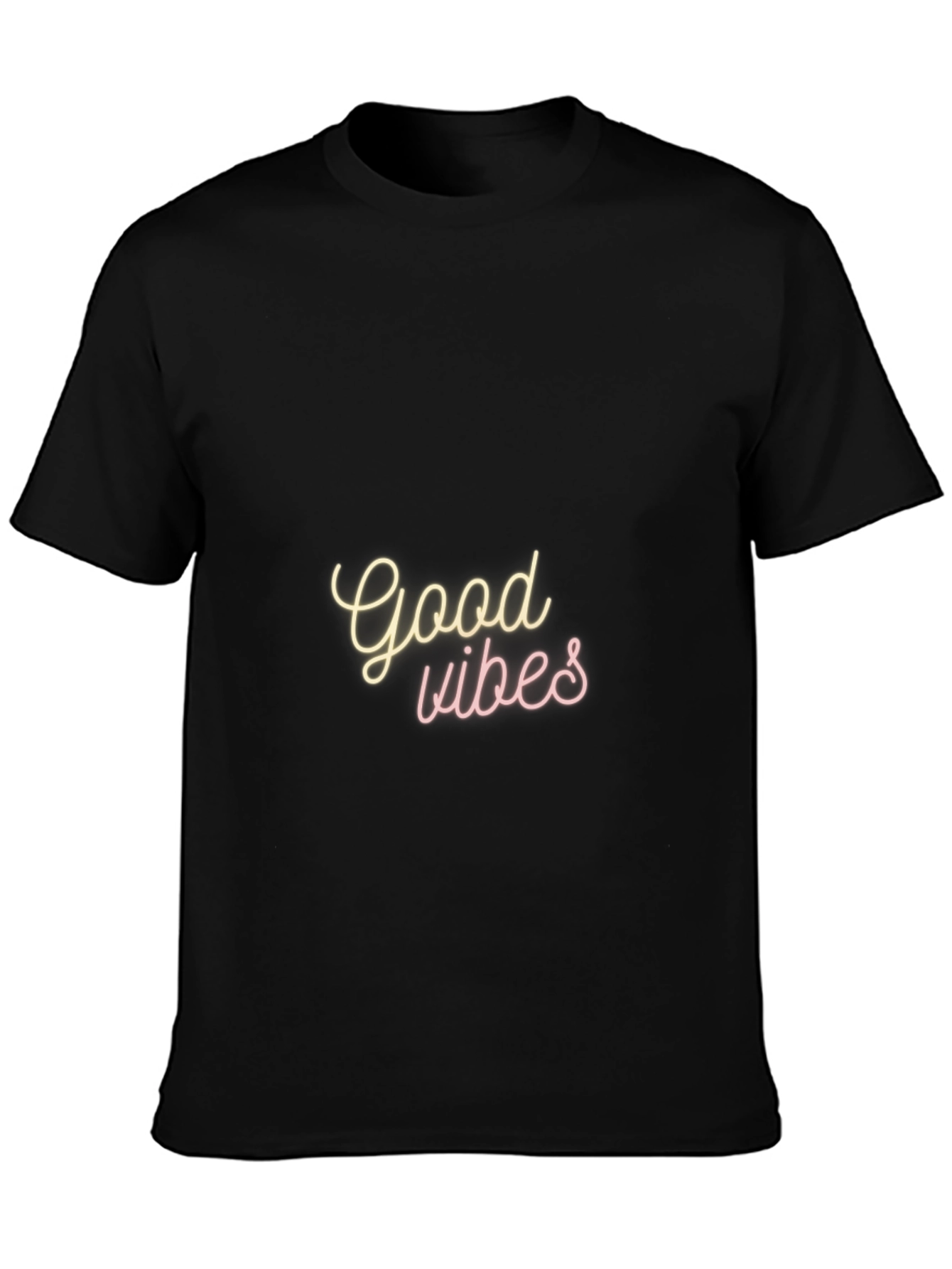 Good Vibes T-Shirt - Black Casual Tee