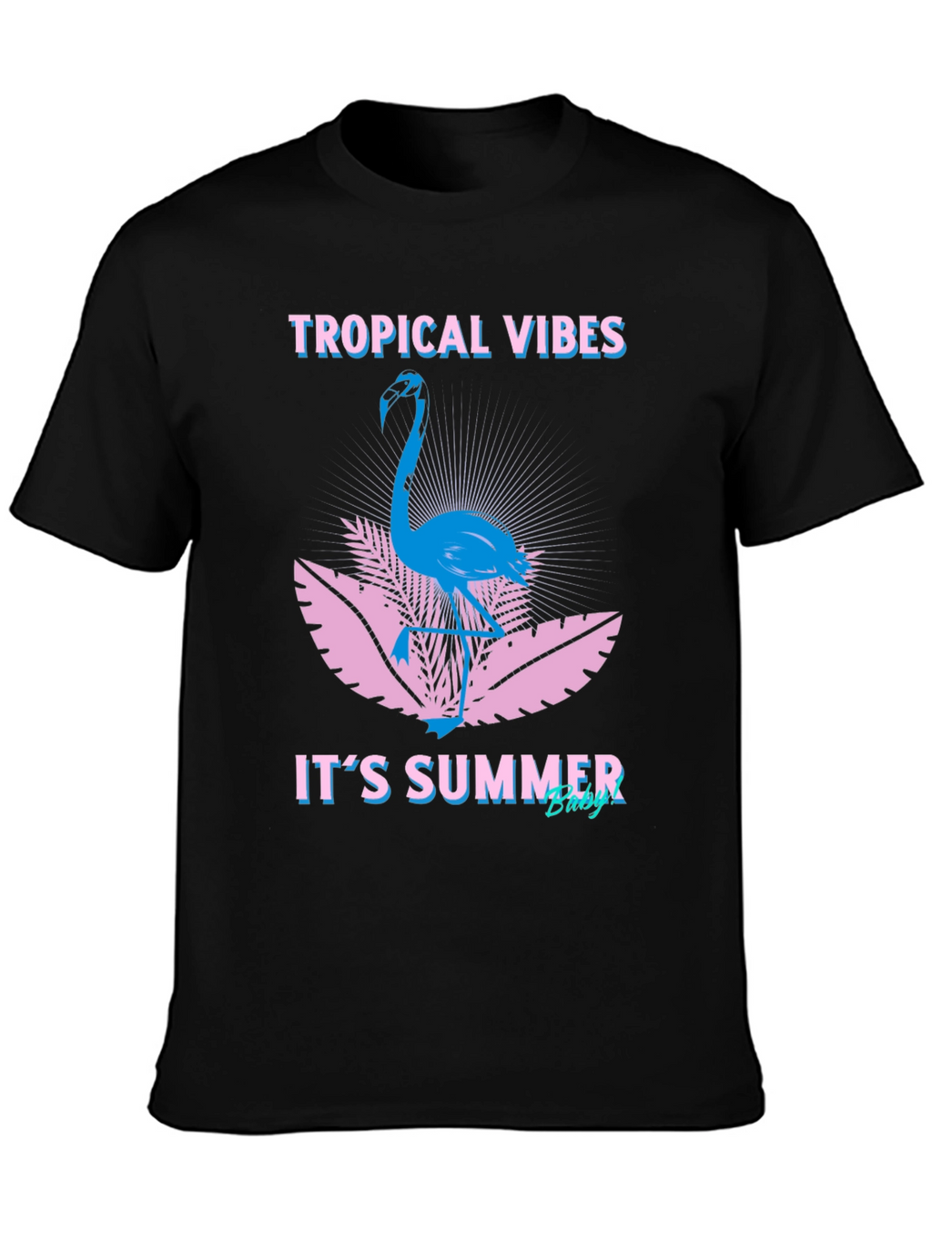 Tropical Vibes Flamingo Graphic Tee