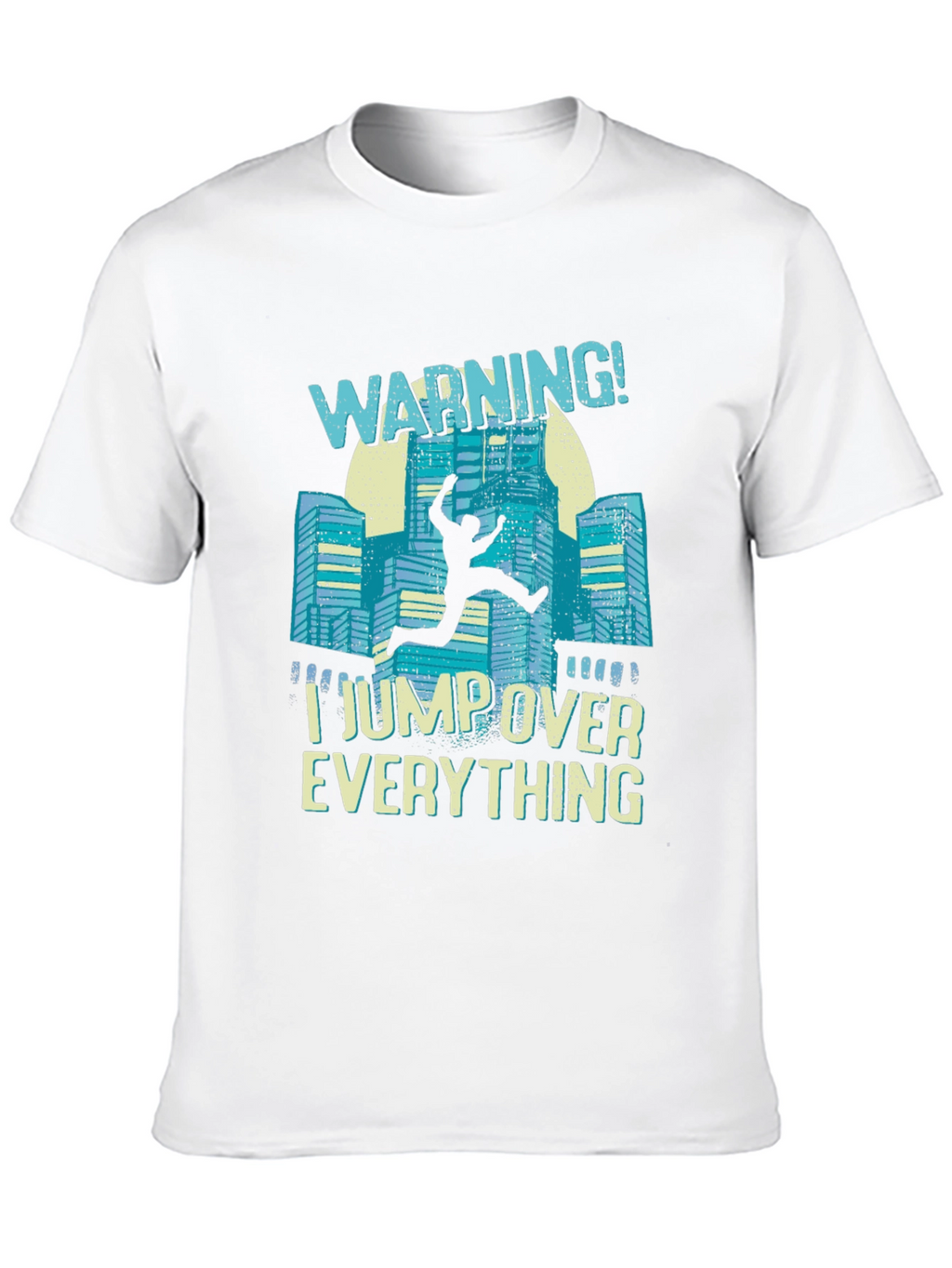 Warning I Jump Over Everything Black T-Shirt