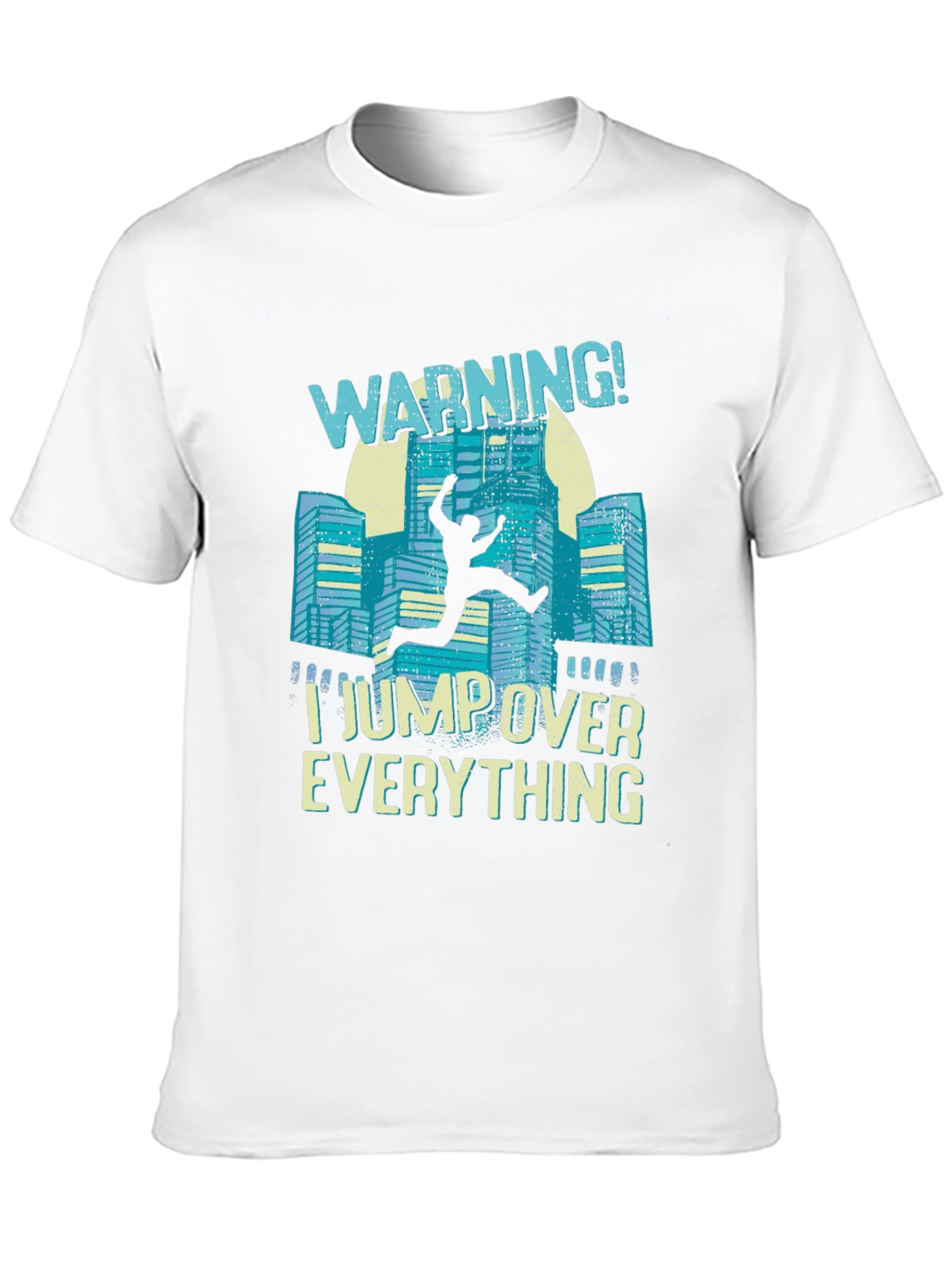 Warning I Jump Over Everything Black T-Shirt