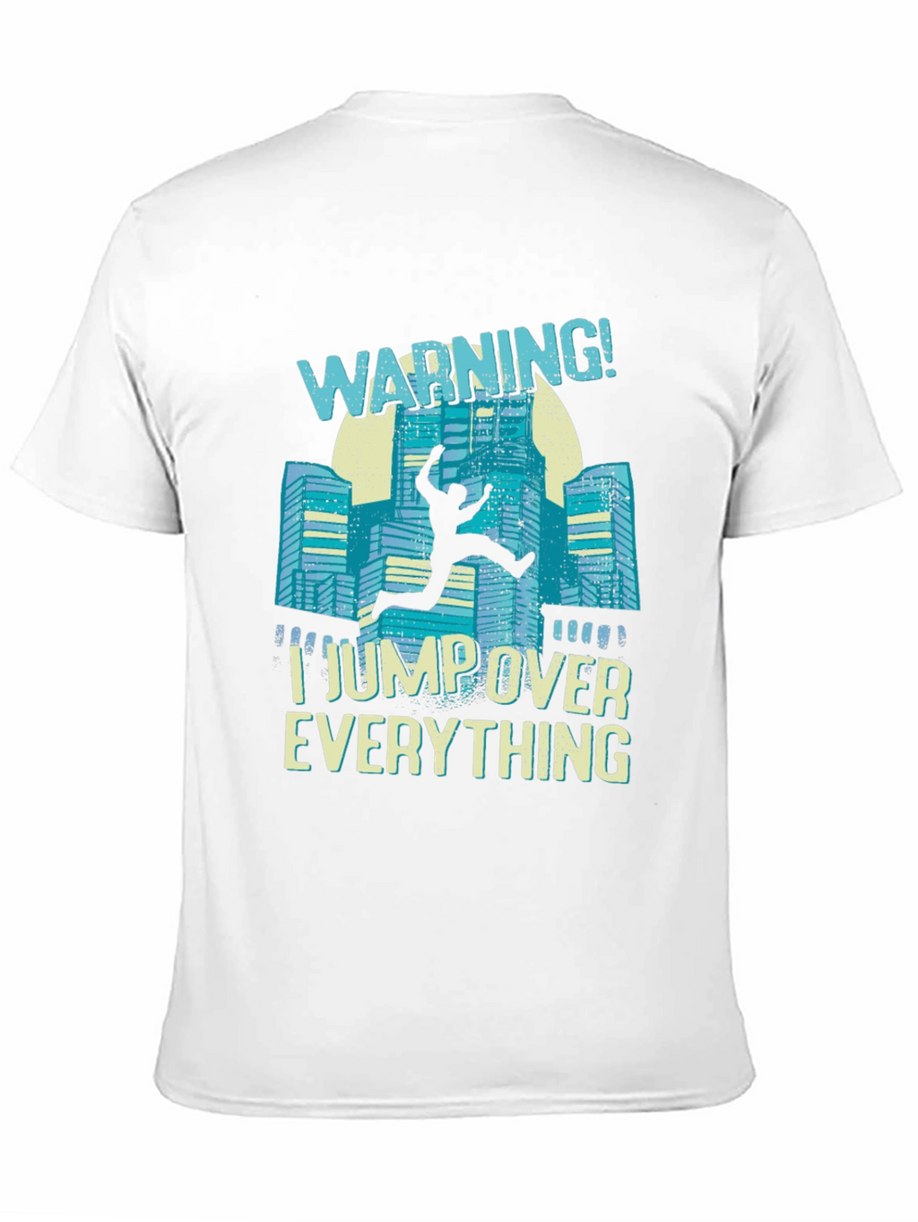 Warning I Jump Over Everything Black T-Shirt