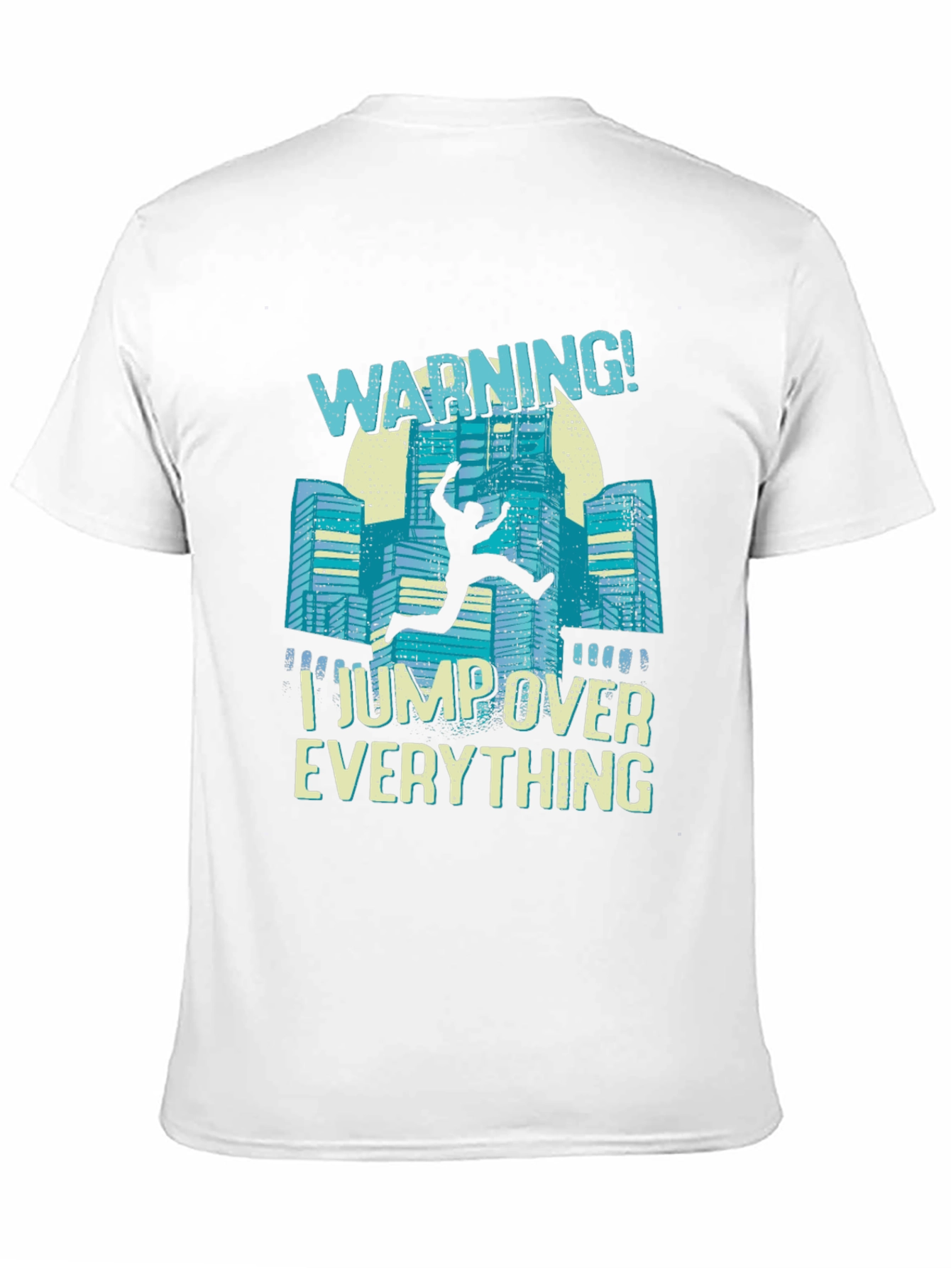 Warning I Jump Over Everything Black T-Shirt