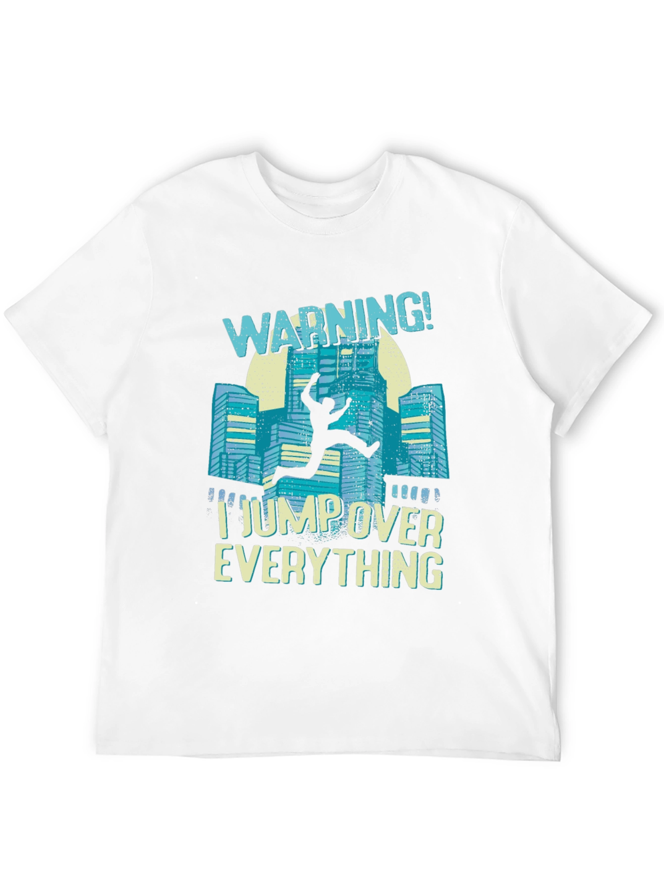 Warning I Jump Over Everything Black T-Shirt