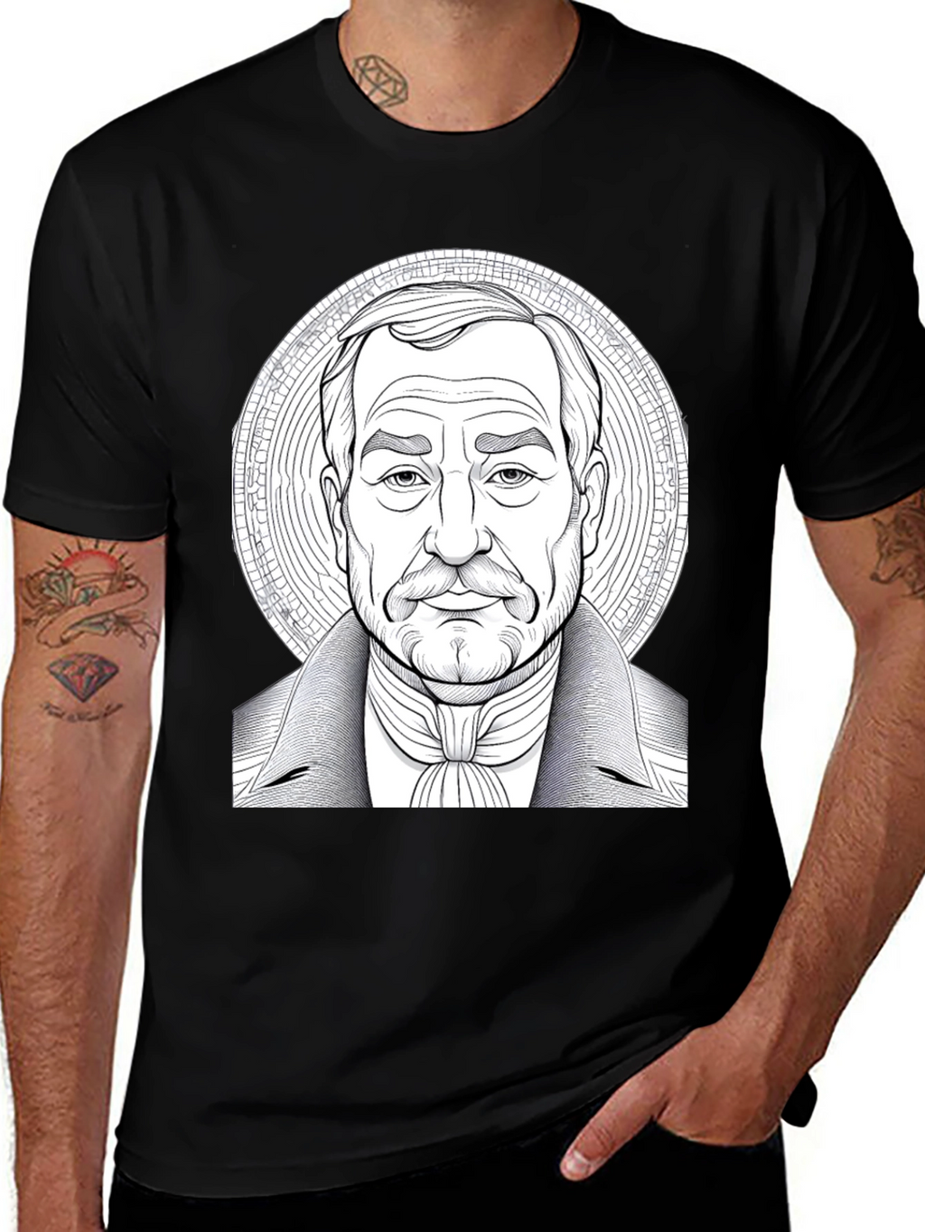 Distinguished Gentleman Graphic Tee - Black