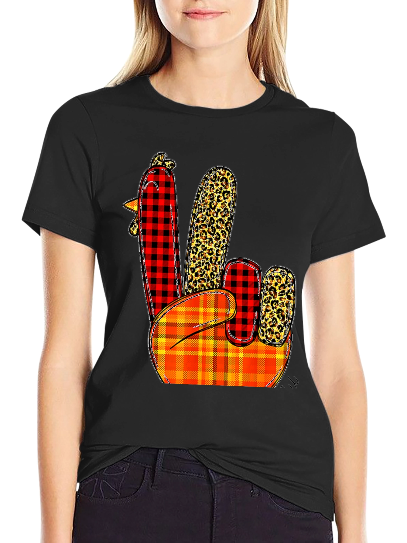 Festive Thanksgiving Turkey Hand T-Shirt