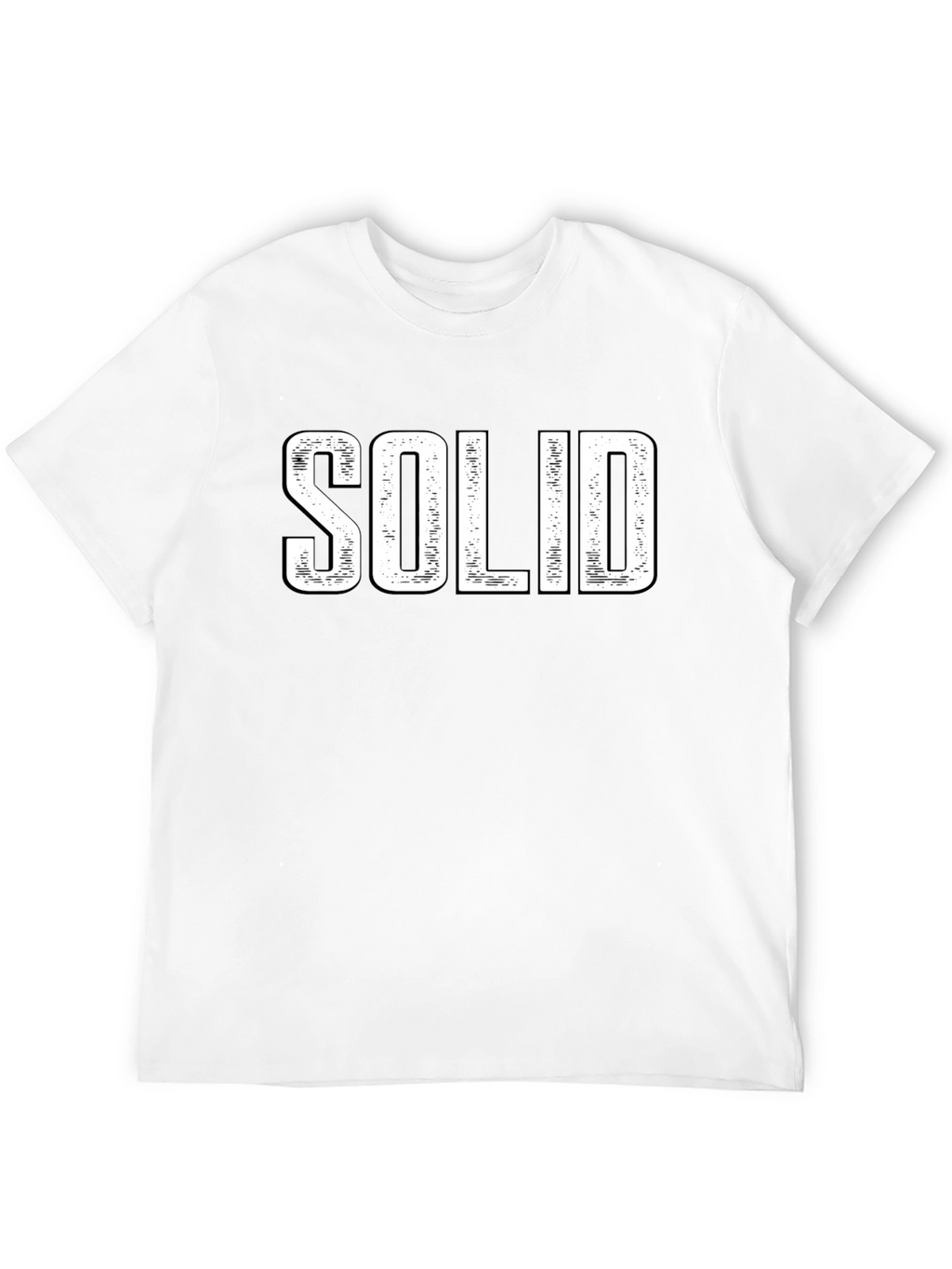 SOLID Graphic Print Mens Black T-Shirt