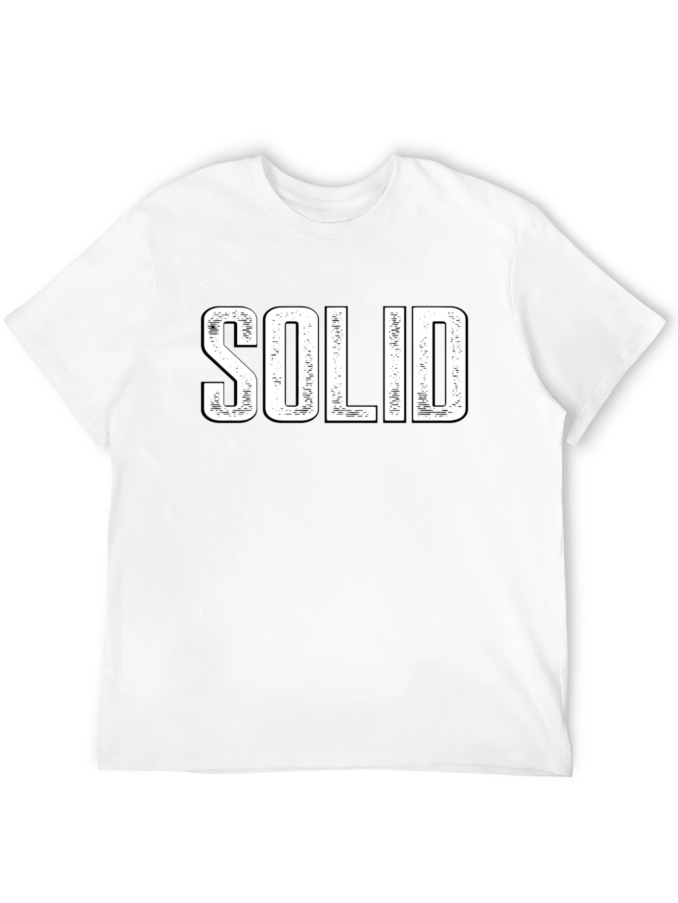 SOLID Graphic Print Mens Black T-Shirt
