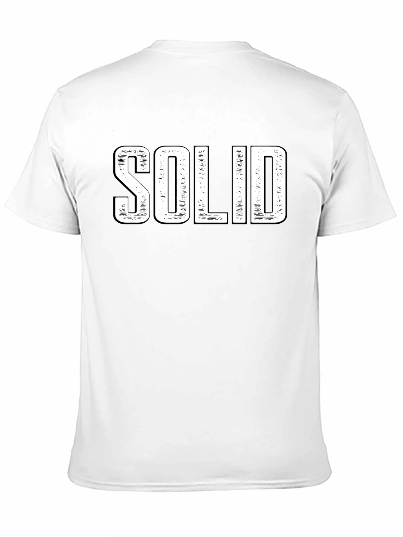SOLID Graphic Print Mens Black T-Shirt