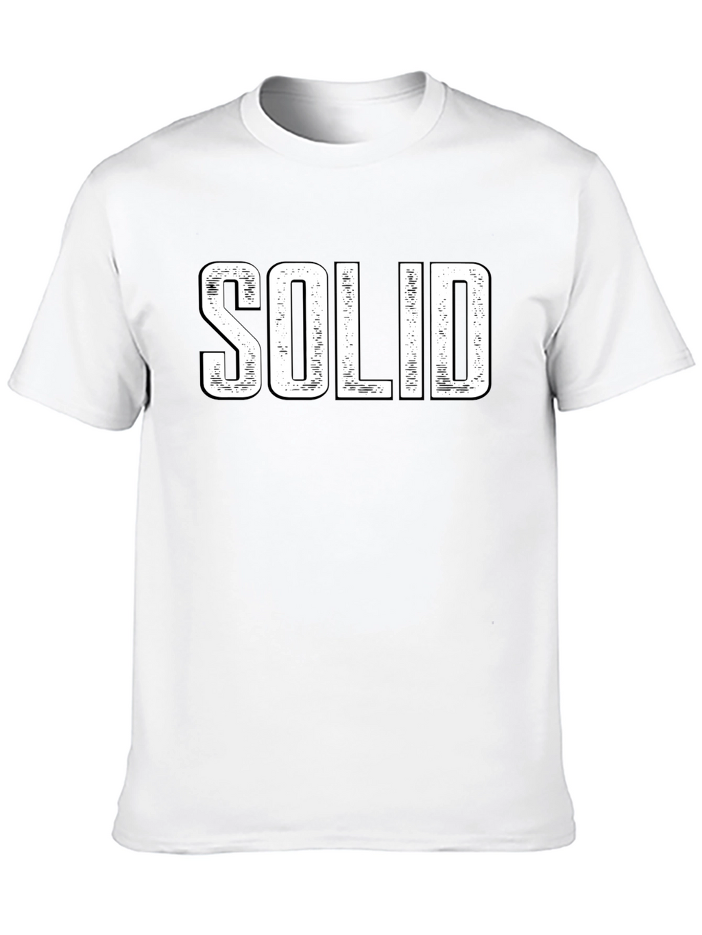 SOLID Graphic Print Mens Black T-Shirt