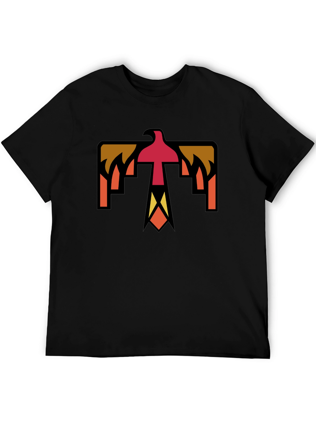 Geometric Thunderbird Graphic Tee - Black