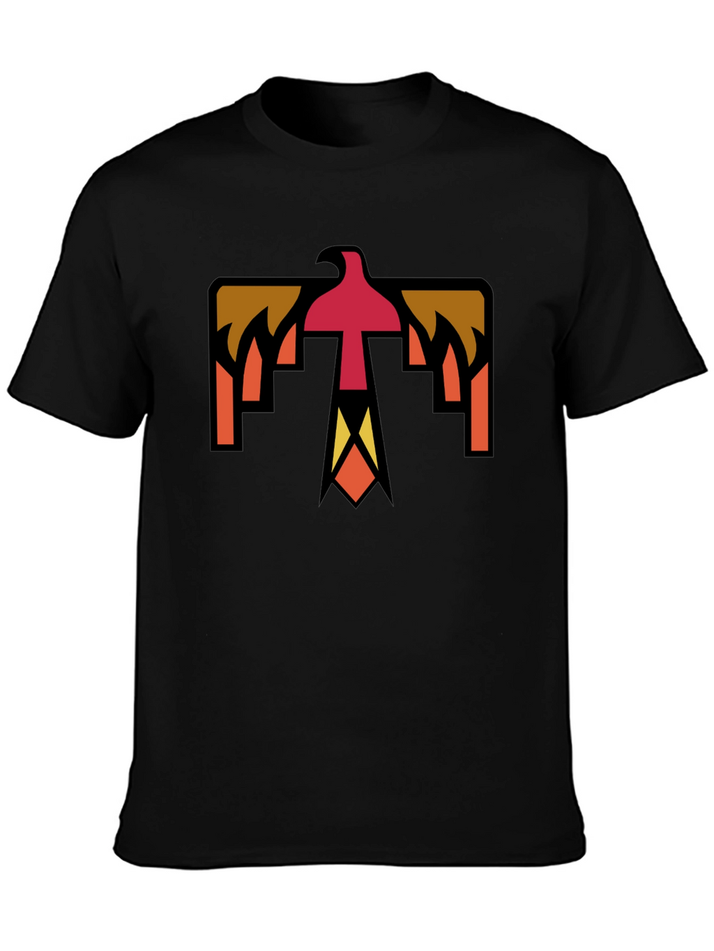 Geometric Thunderbird Graphic Tee - Black