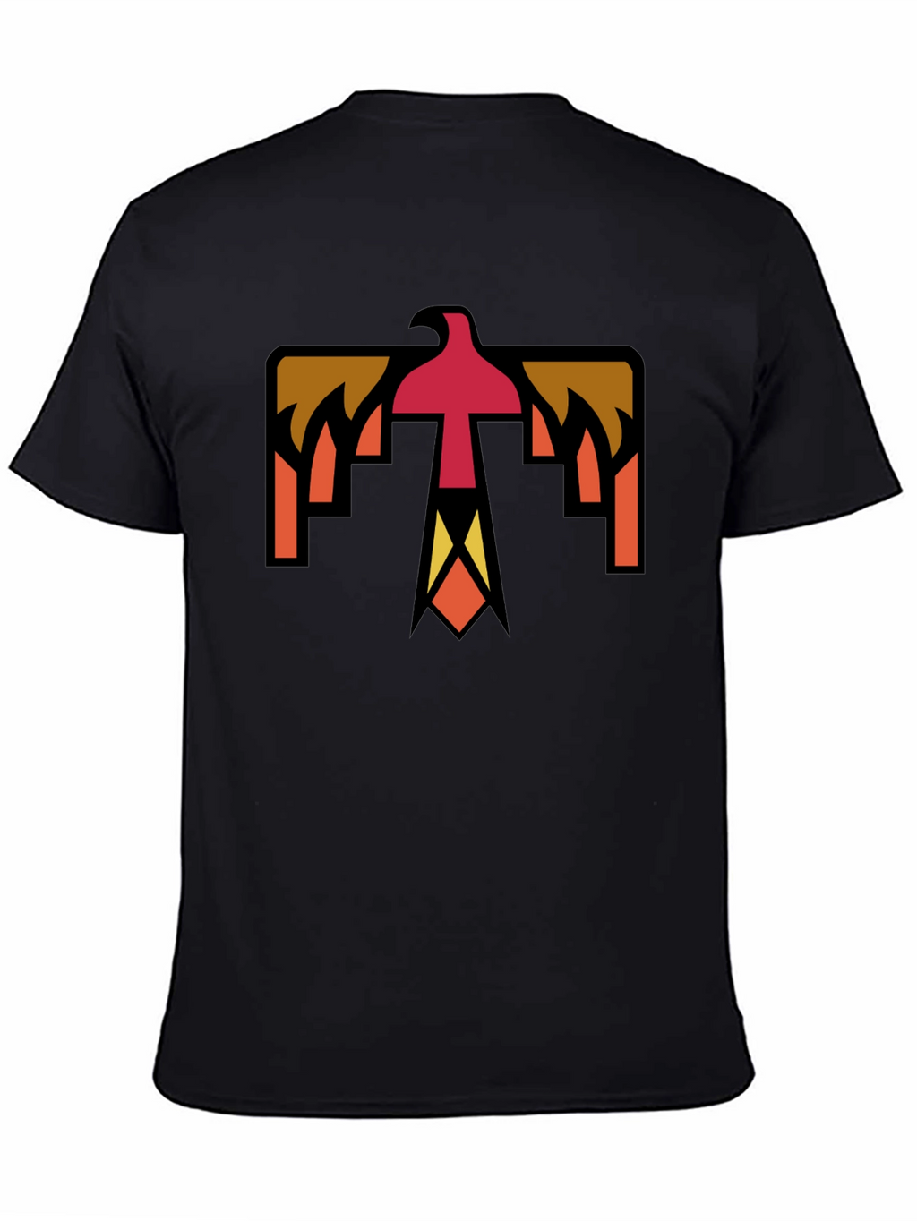 Geometric Thunderbird Graphic Tee - Black