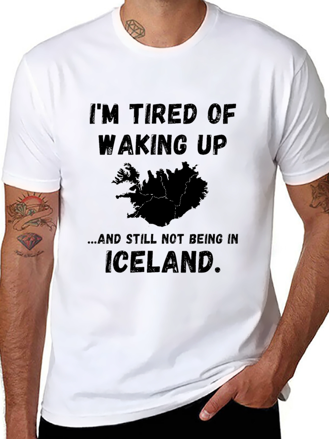 Iceland Lover T-Shirt - Tired of Waking Up