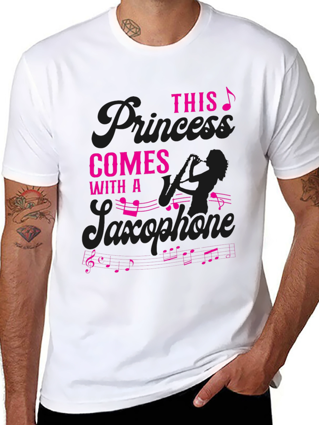 Saxophone Princess T-Shirt - Musician Gift