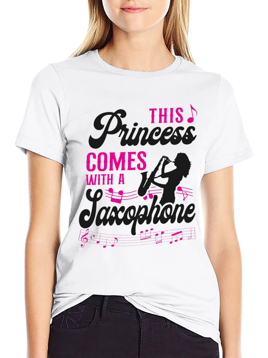 Saxophone Princess T-Shirt - Musician Gift