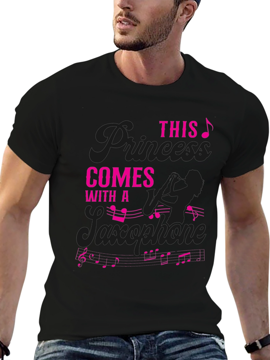 Saxophone Princess T-Shirt - Musician Gift
