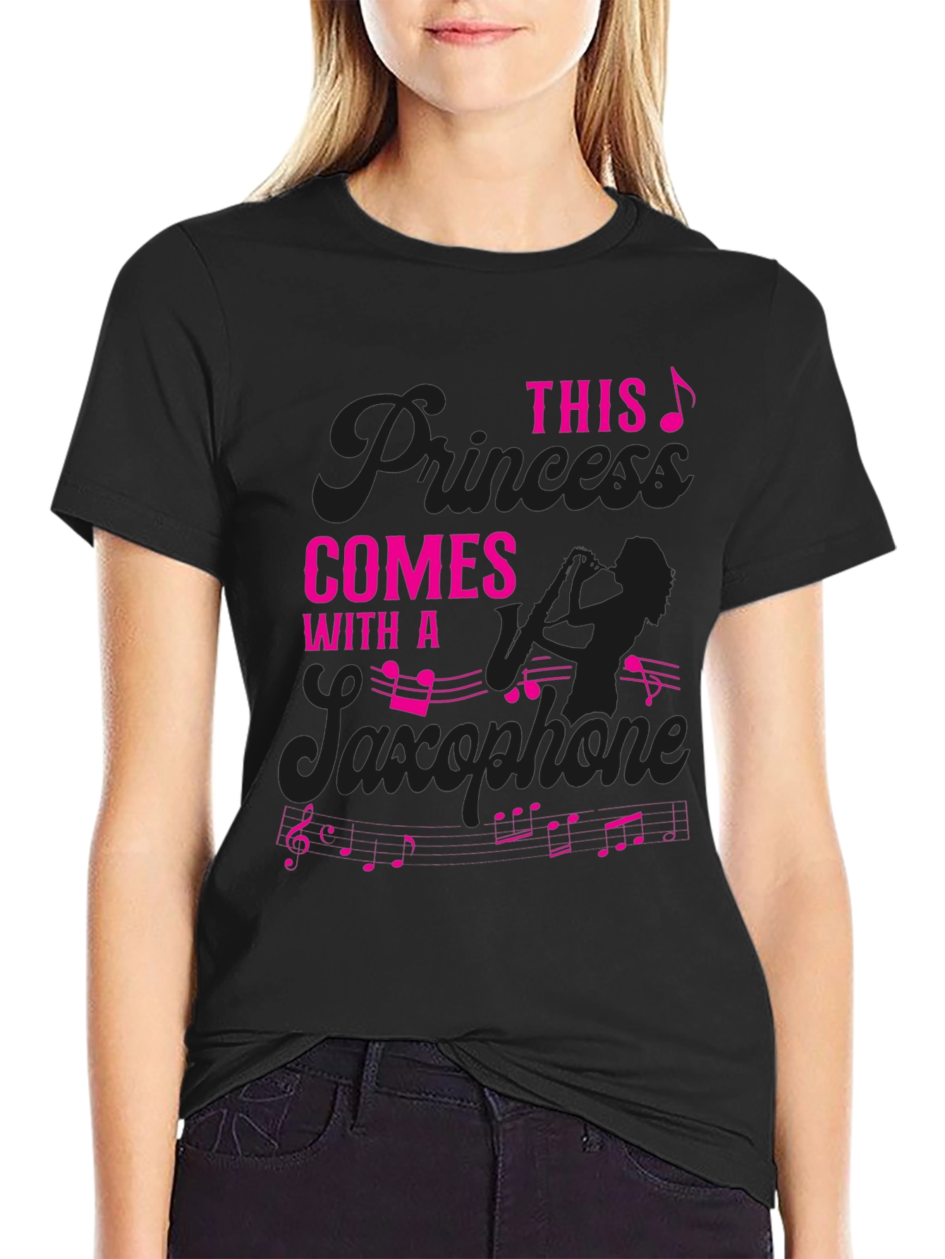 Saxophone Princess T-Shirt - Musician Gift