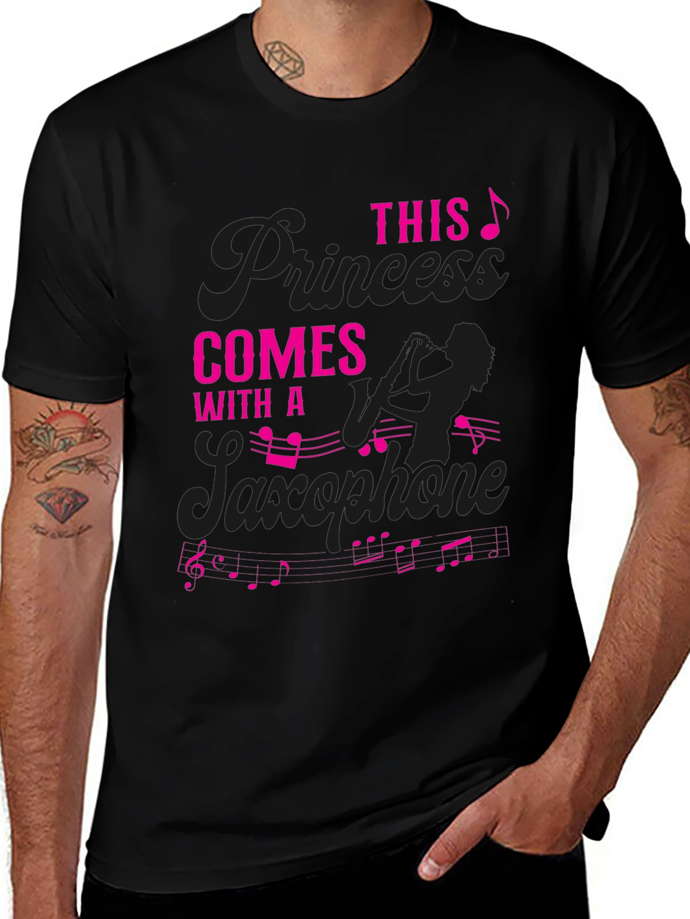 Saxophone Princess T-Shirt - Musician Gift