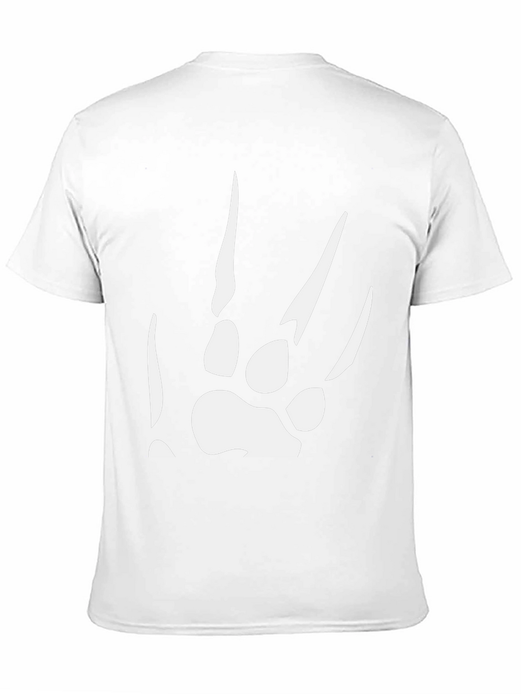 Black T-Shirt with White Paw Print Design