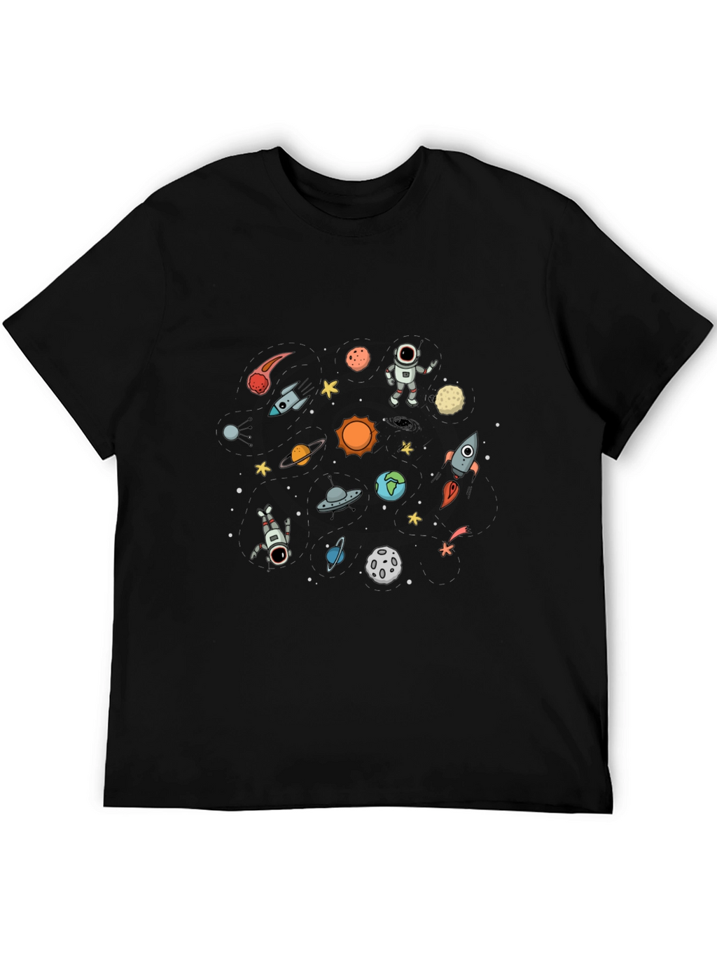 Space Galaxy T-Shirt - Astronauts & Planets