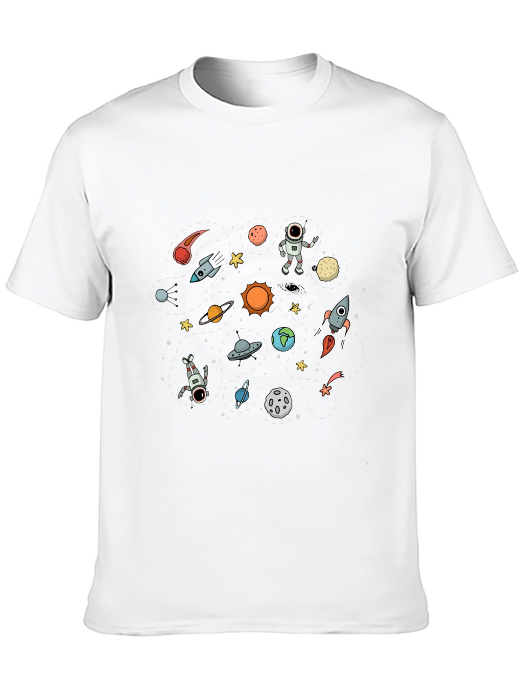 Space Galaxy T-Shirt - Astronauts & Planets
