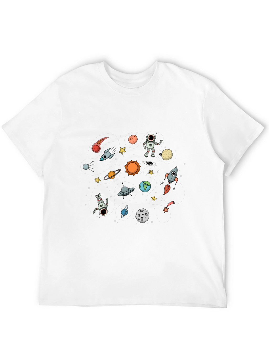 Space Galaxy T-Shirt - Astronauts & Planets