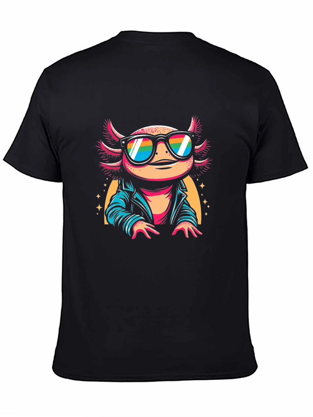 Cool Axolotl T-Shirt - Rainbow Sunglasses