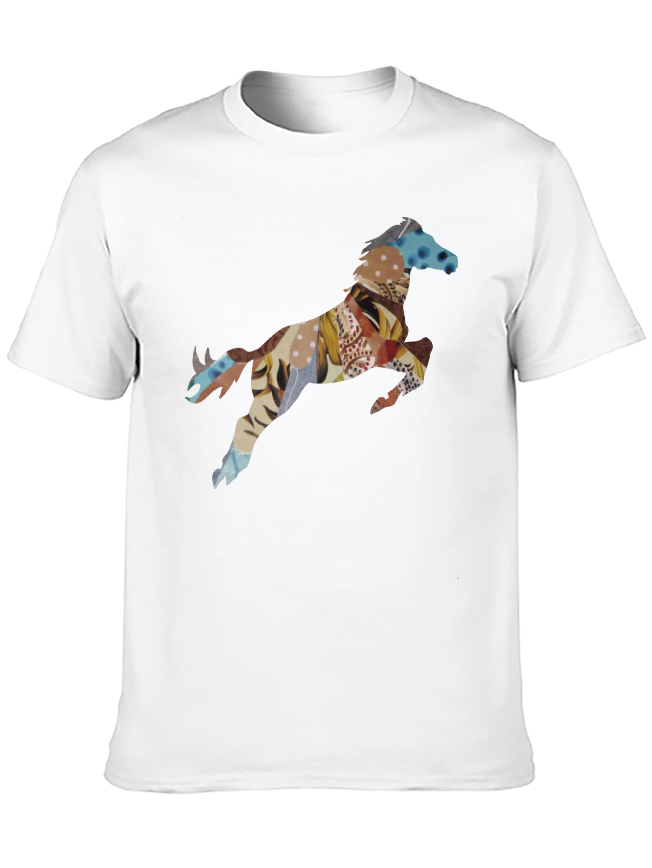 Black T-Shirt with Horse Print