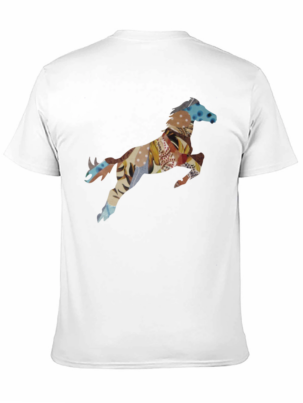 Black T-Shirt with Horse Print