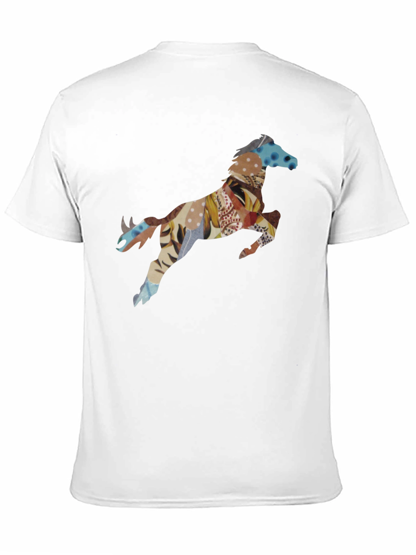 Black T-Shirt with Horse Print
