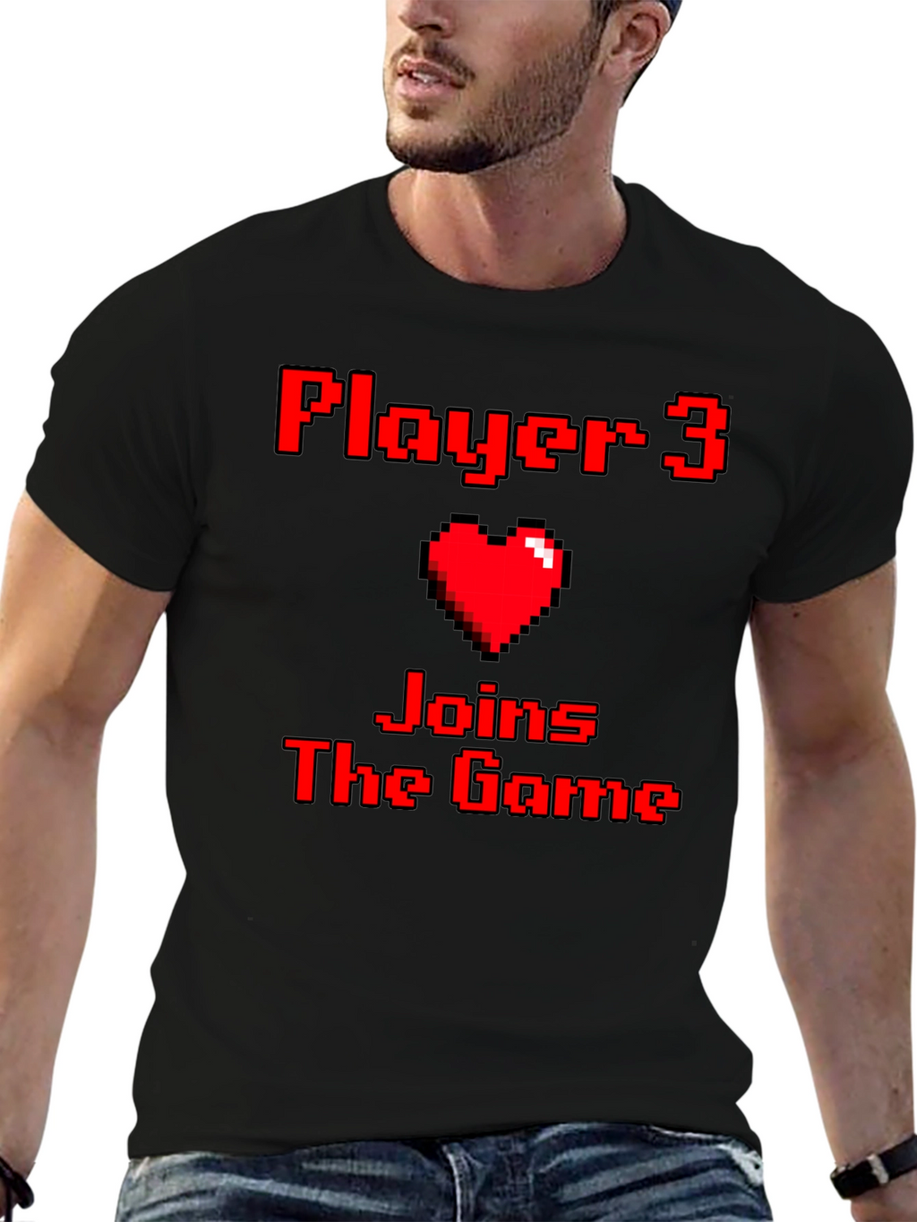 Player 3 Joins the Game Pixel Art T-Shirt