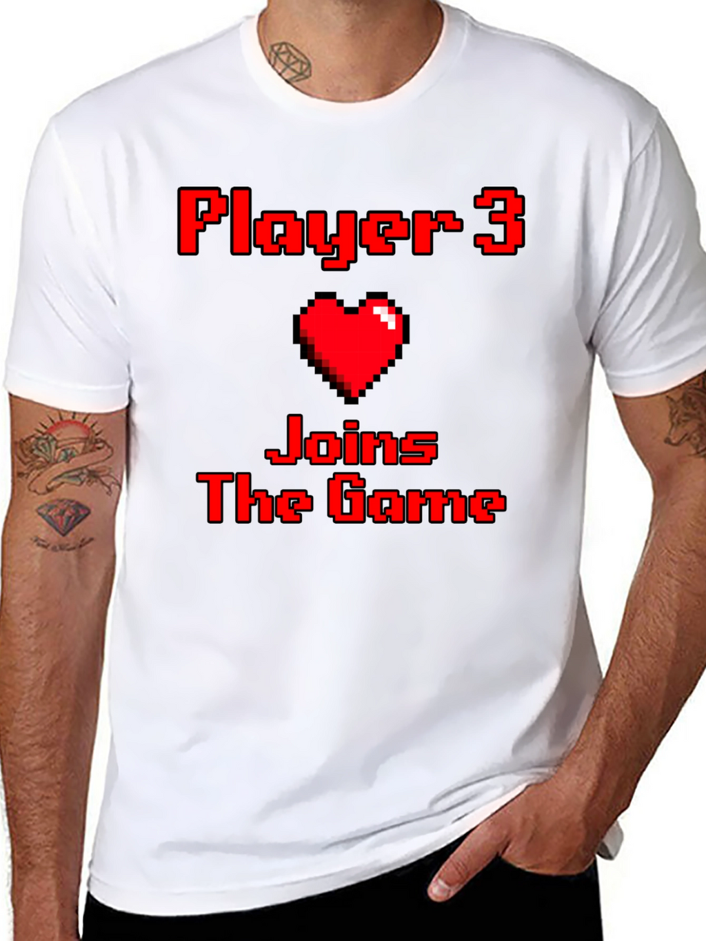 Player 3 Joins the Game Pixel Art T-Shirt