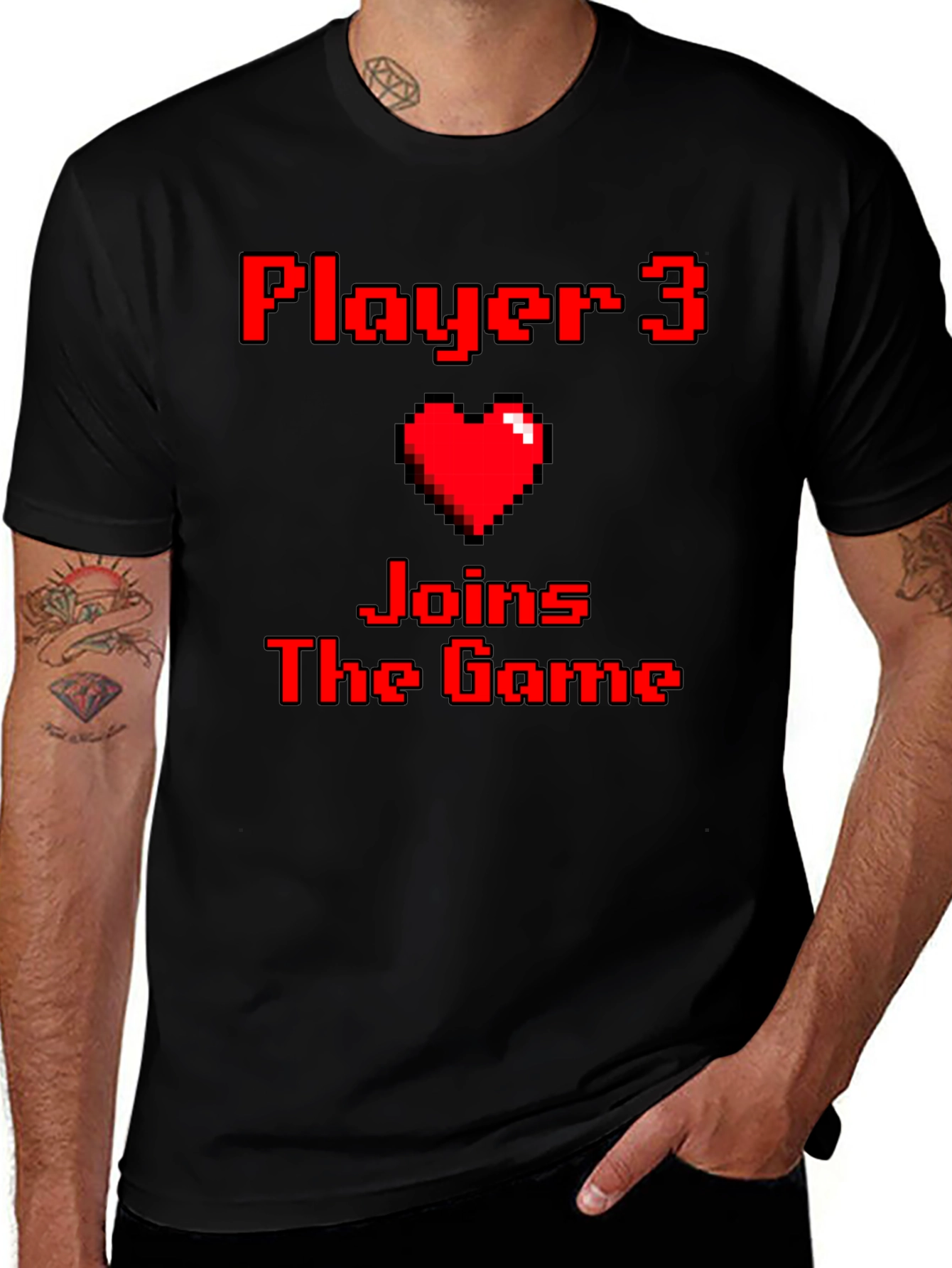 Player 3 Joins the Game Pixel Art T-Shirt