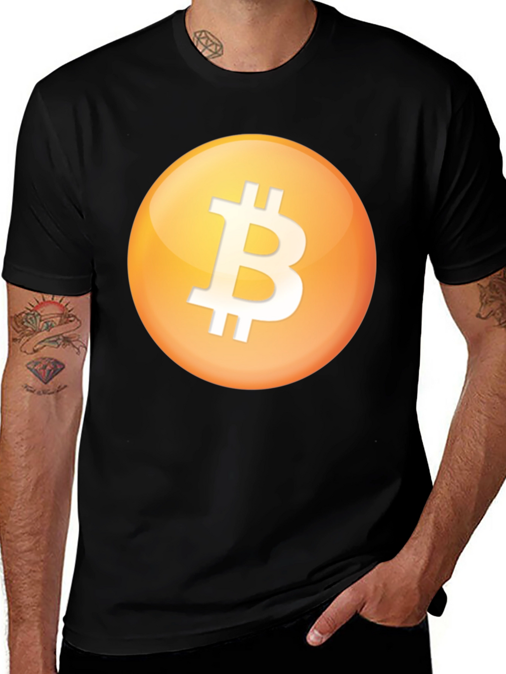 Bitcoin Logo Black T-Shirt