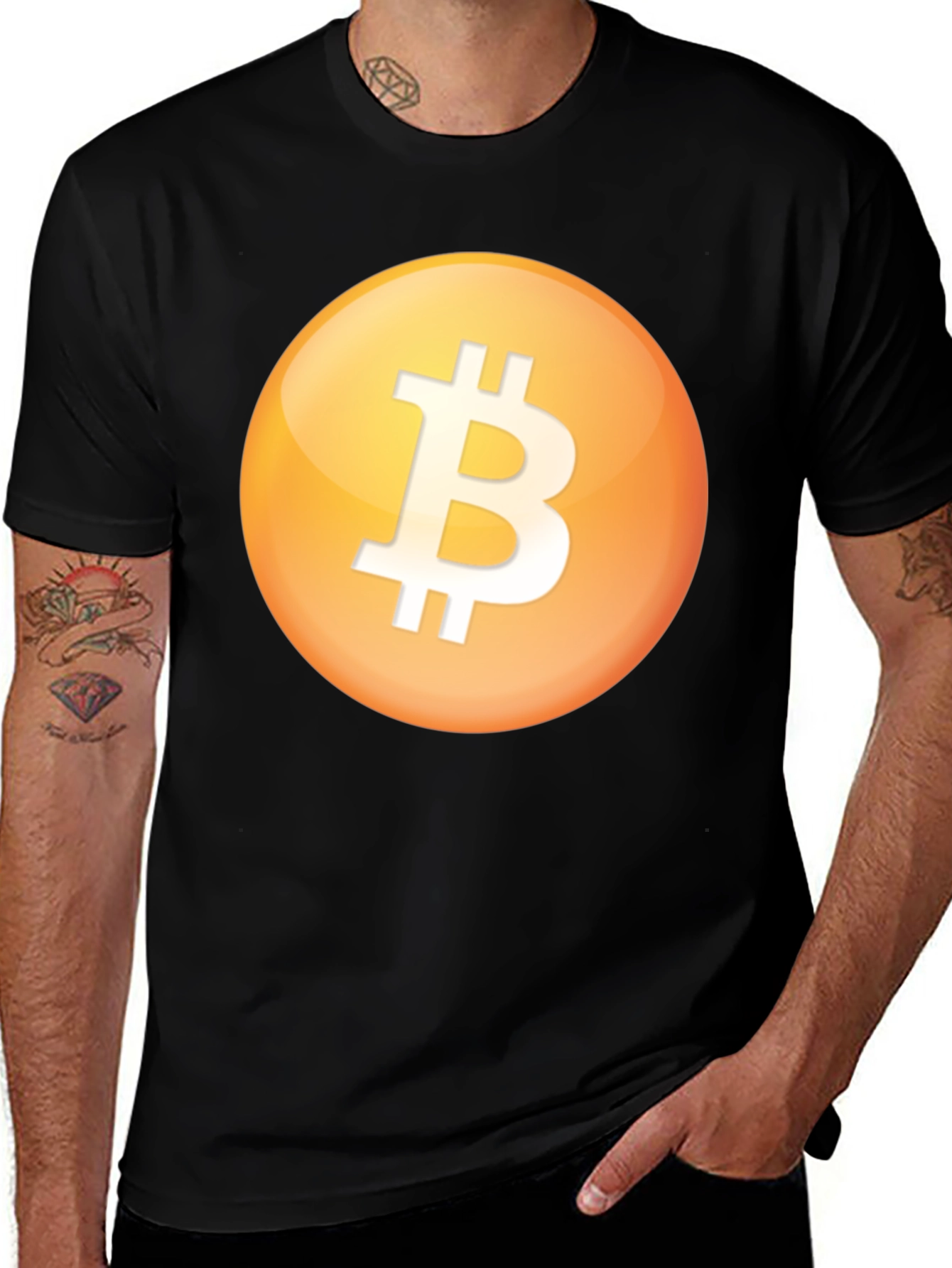Bitcoin Logo Black T-Shirt