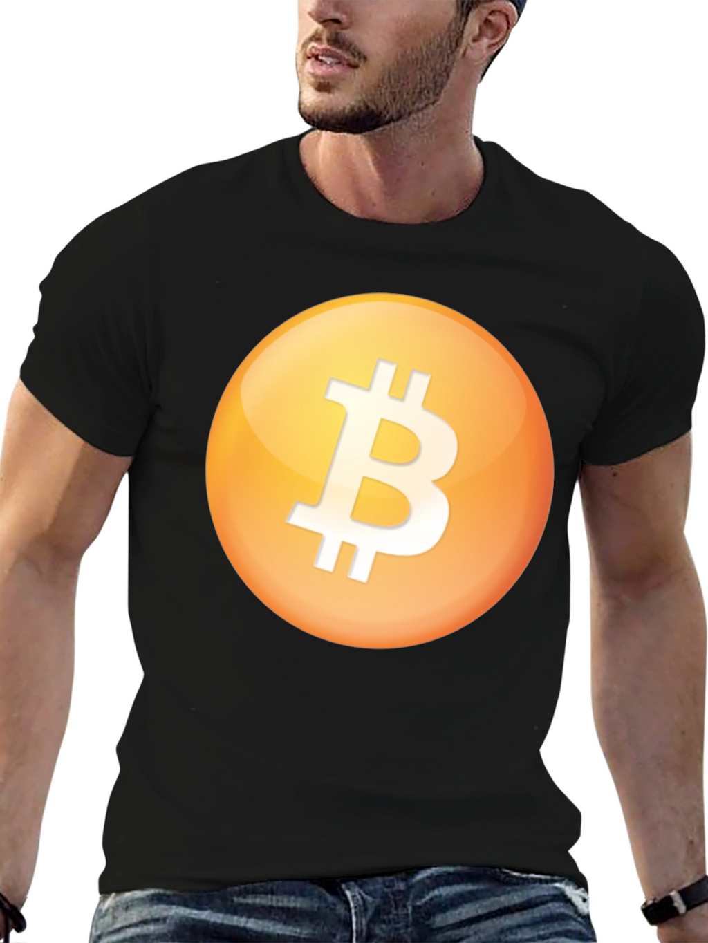 Bitcoin Logo Black T-Shirt