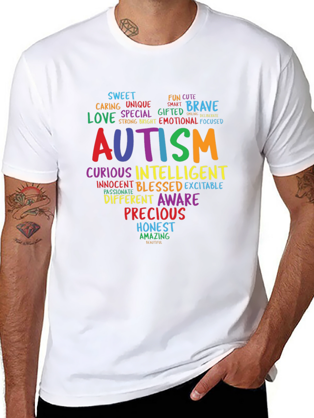 Autism Awareness Word Art T-Shirt