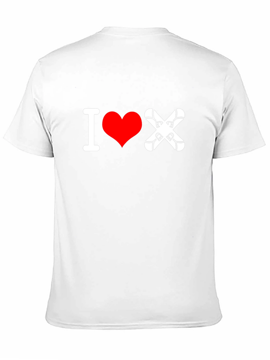 I Love Skiing T-Shirt - Black Cotton Tee