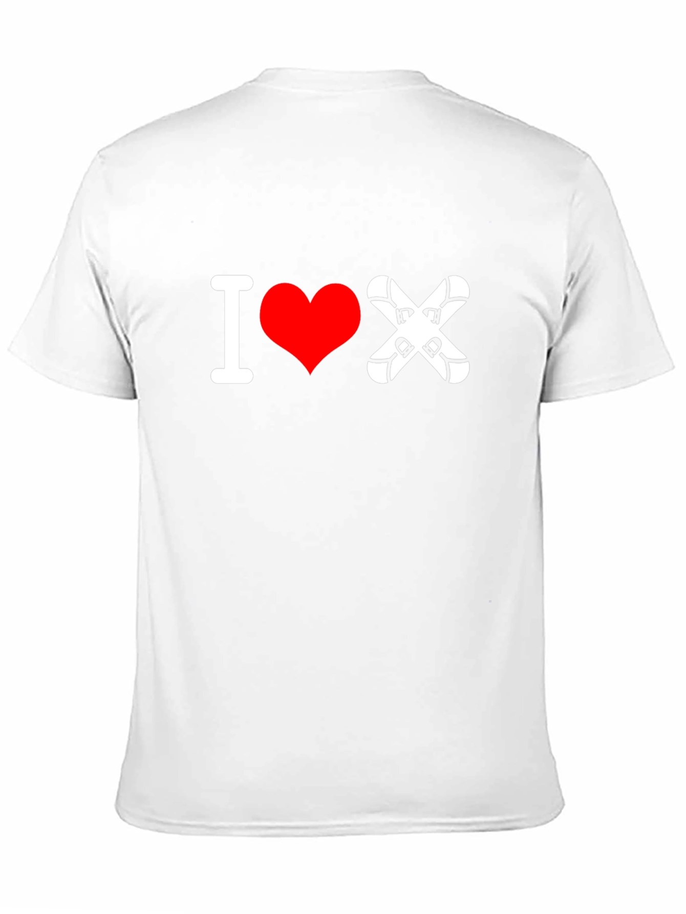 I Love Skiing T-Shirt - Black Cotton Tee