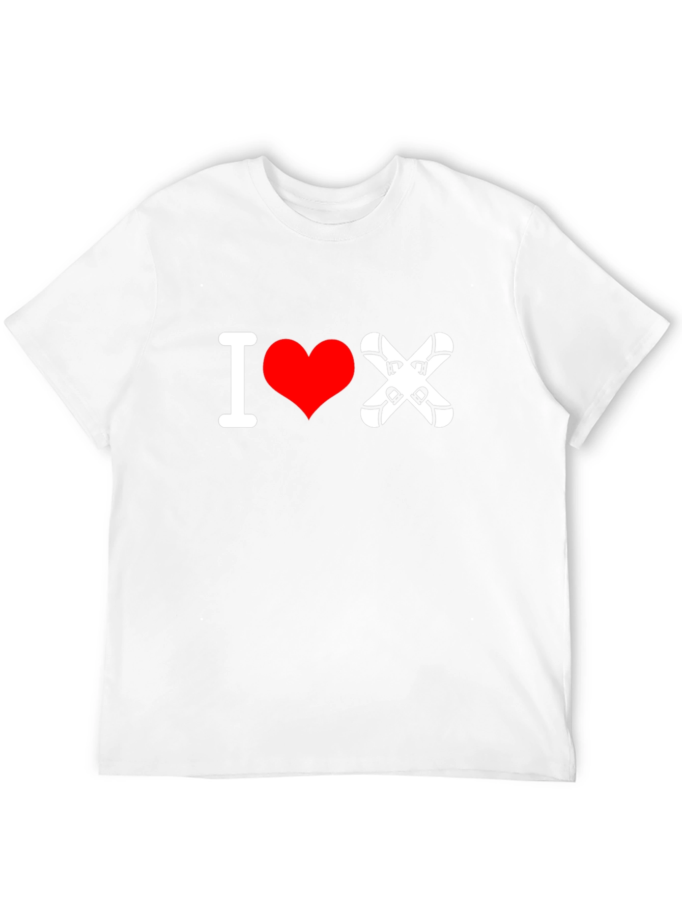 I Love Skiing T-Shirt - Black Cotton Tee