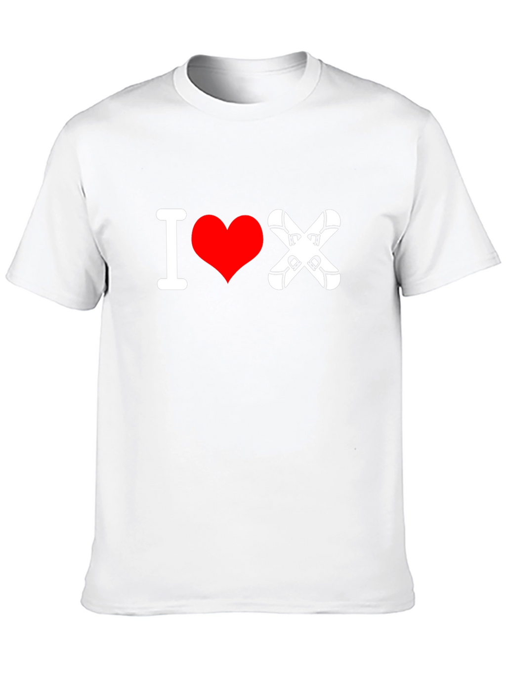 I Love Skiing T-Shirt - Black Cotton Tee