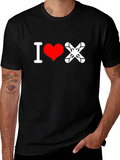 I Love Skiing T-Shirt - Black Cotton Tee